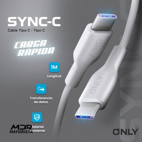 Cable only de tipoC - a tipoC  (igual de las 2 puntas)