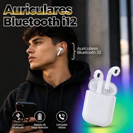 Auriculares Bluetooth i12