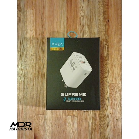 Cargador cabezal 45w Xaea Supreme PD hembra C + hembra USB 