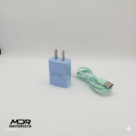 Cargador cabezal + cable tipo C imega 2.4amp (bolsita)