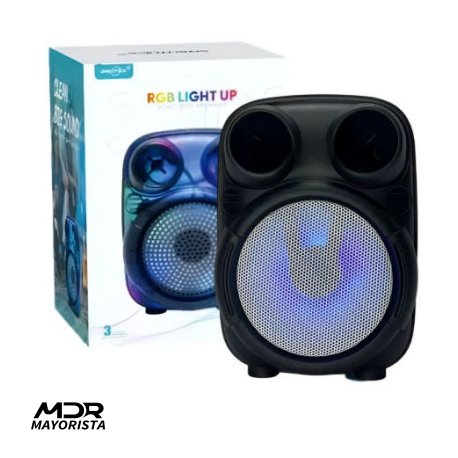 Parlante Bluetooth 3 pulgadas negro ligth up