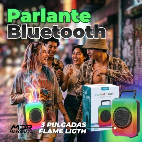 Parlante Bluetooth 3 pulgadas RGB Flame Ligth
