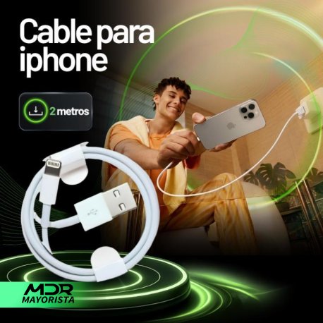 Cable para iphone 2metros (caja blanca)