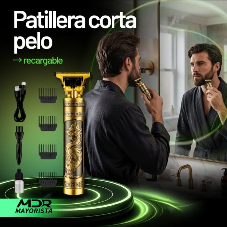 Patillera cortapelo dragón recargable t9