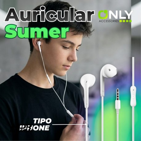 Auricular Only Sumer tipo iphone  en caja (Caja)