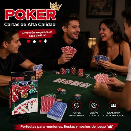 Cartas de poker Rummy (2 mazos uno rojo y uno azul)
