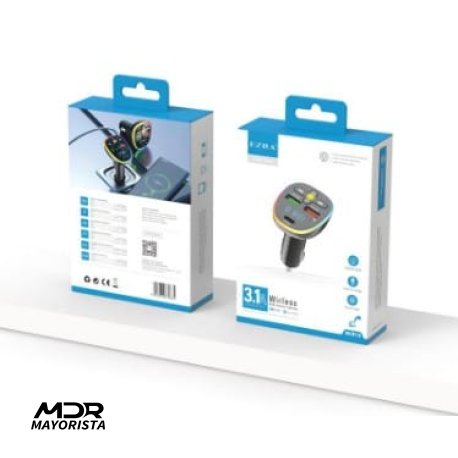 Cargador doble 12v  transmisor fm Bluetooth y mas EZRA