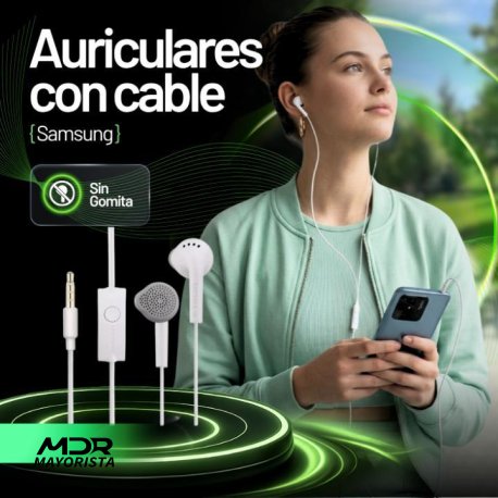 Auriculares con cable (bolsita Samsung)