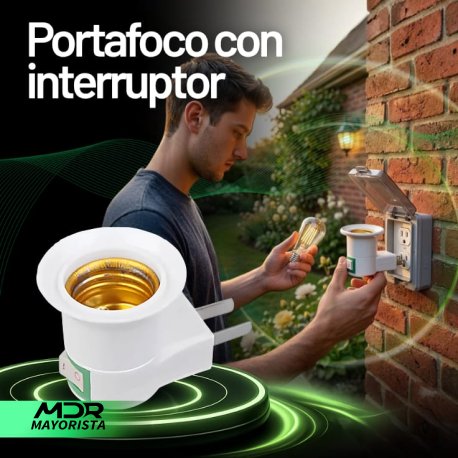 Portafoco con interruptor 