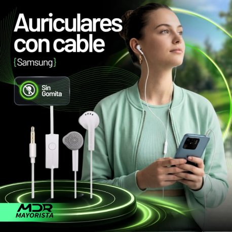 Auriculares con cable (bolsita Samsung)