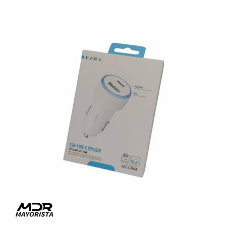 Cargador cabezal 12 v EZRA 38w con hembra tipo c