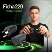Ficha 220 macho + hembra reforzada (el par)