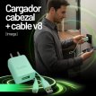 Cargador cabezal + cable v8 imega 2.4amp (bolsita)