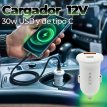 Cabezal 12v Ezra 30w , con hembra de usb y de tipo c
