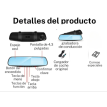 Espejo retrovisor con cámara y pantalla recargable 