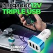 Cargador12v cabezal 3.1amp triple usb (suelto)
