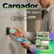 Cargador cabezal + cable tipo c imega 2.4amp (bolsita)