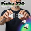 Ficha 220 macho + hembra cuadrada (el par)