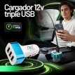 Cargador12v cabezal 3.1amp triple usb (suelto)