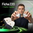 Ficha 220 macho + hembra cuadrada (el par)